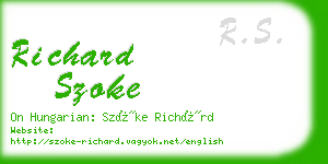 richard szoke business card