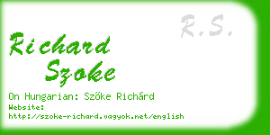 richard szoke business card